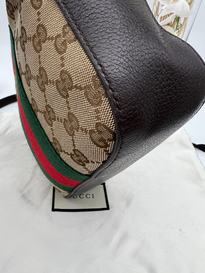 GUCCI OPHIDIA SUPREME CANVAS CAMERA BAG