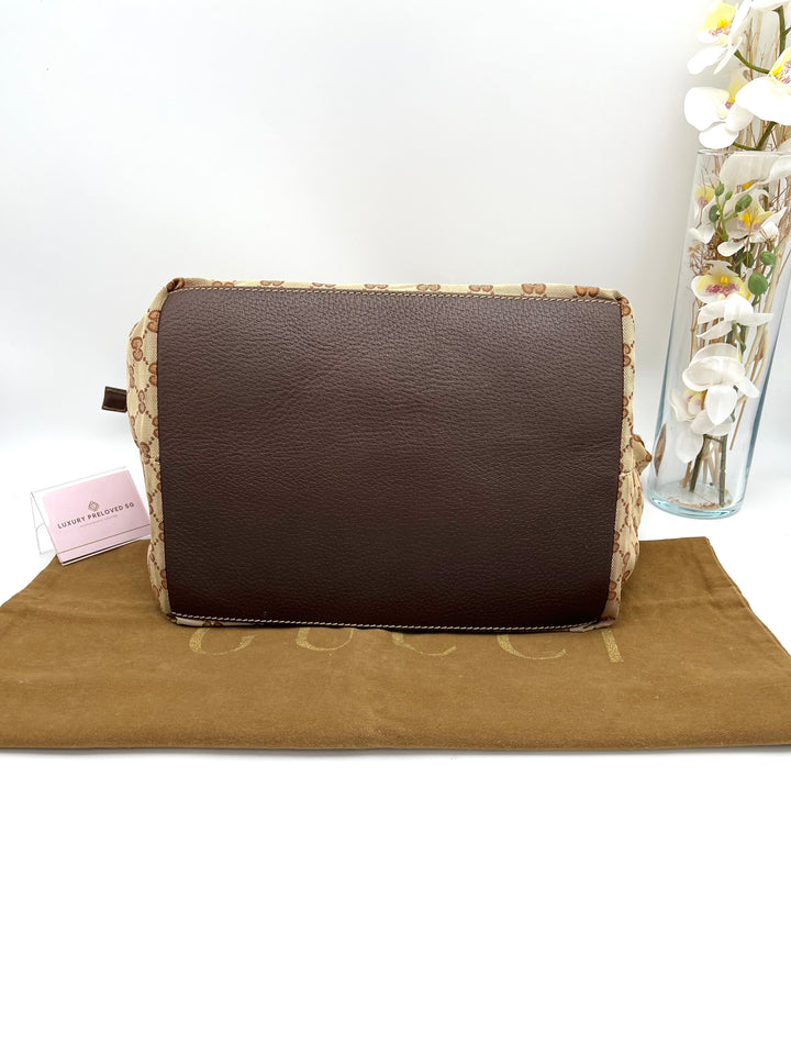 GUCCI OPHIDIA CANVAS TOTE BAG