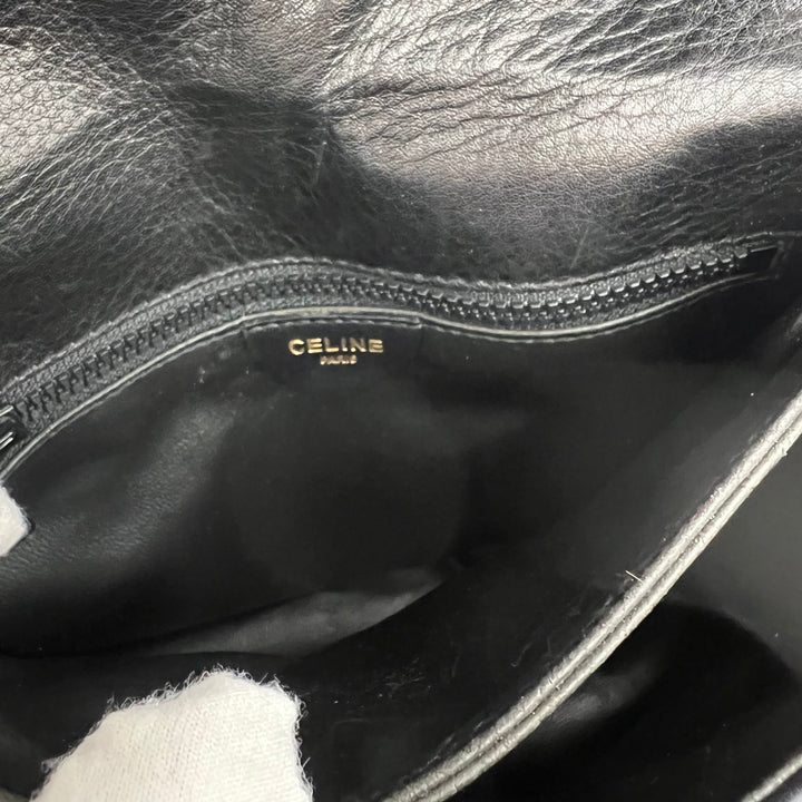 CELINE VINTAGE TRIOMPHE LEATHER GHW CHAIN BAG