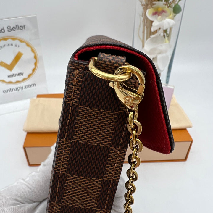 LOUIS VUITTON FELICIE DAMIER EBENE ( RFID )