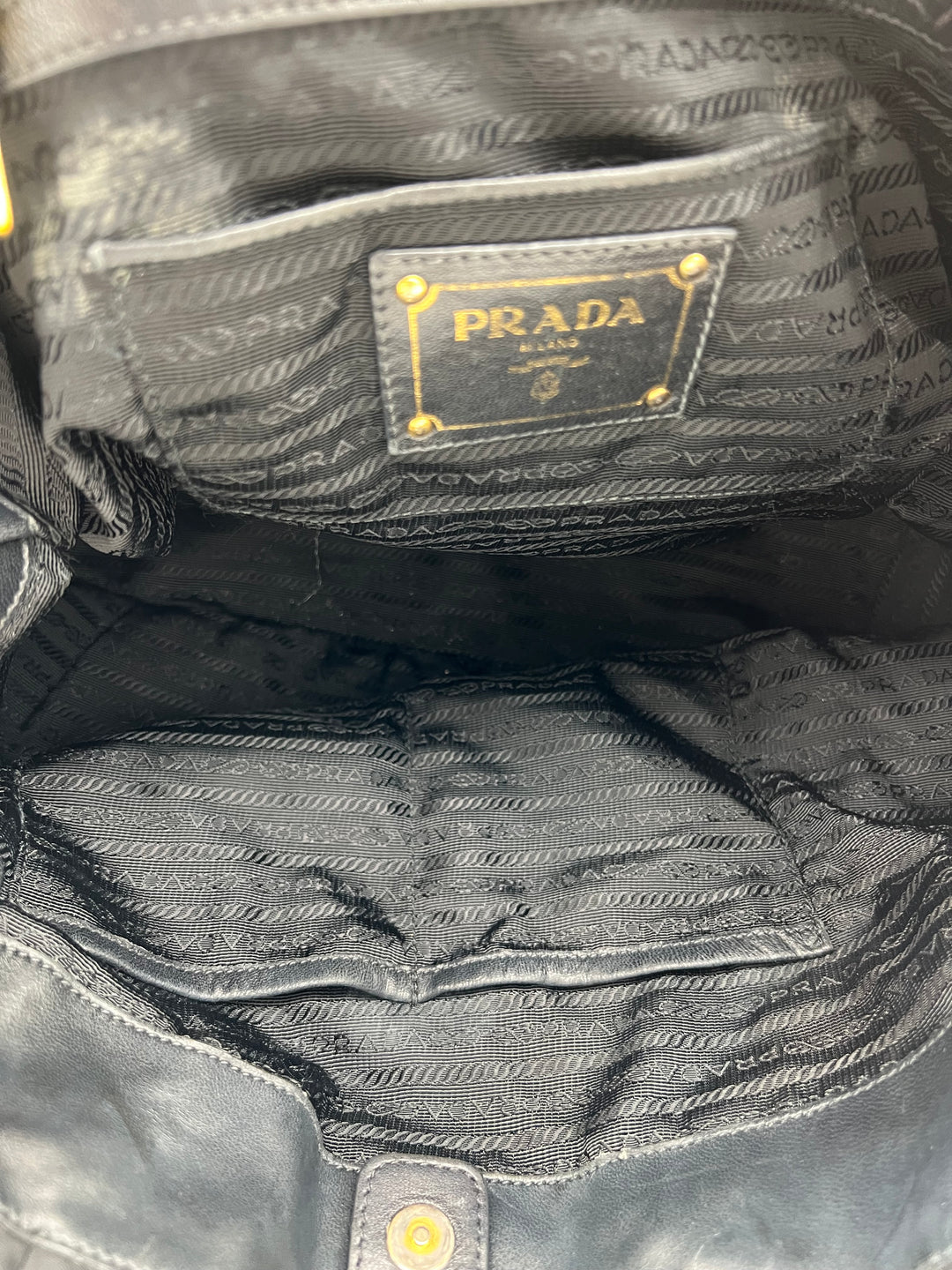 PRADA GAUFRE SHOPPING TOTE BAG