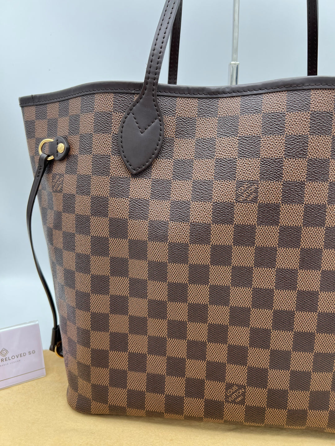 LOUIS VUITTON NEVERFULL MM DAMIER W/ POUCH