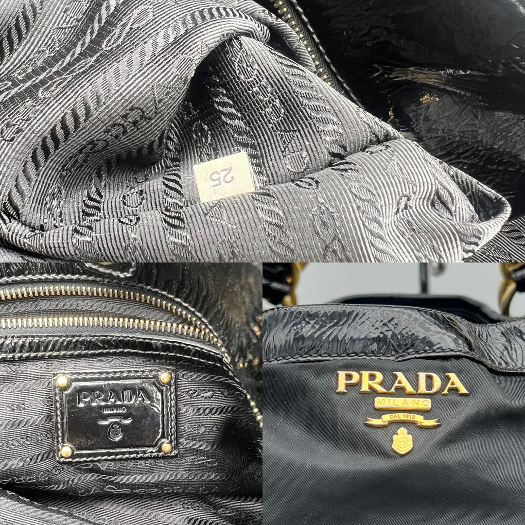 PRADA NYLON 2 WAY CHAIN TOTE