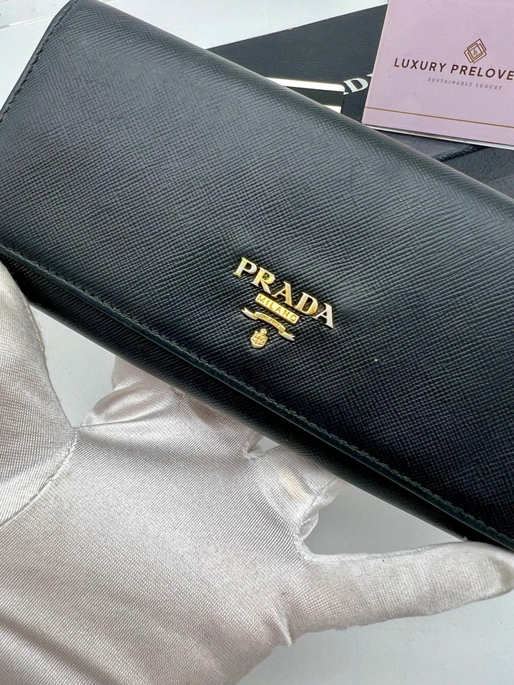 PRADA WALLET 2 TONED SAFFIANO LEATHER