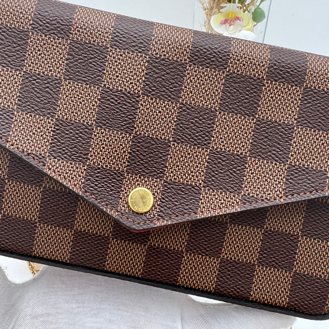 LOUIS VUITTON FELICIE DAMIER EBENE ( RFID )