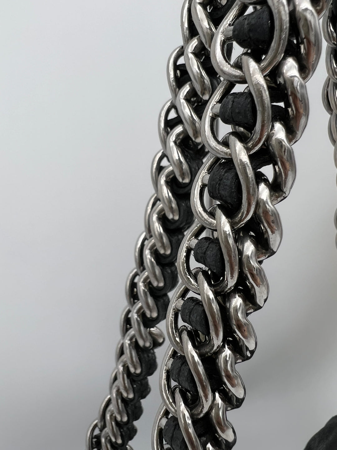 PRADA METALLIC CALF LEATHER CHAIN SHOULDER BAG