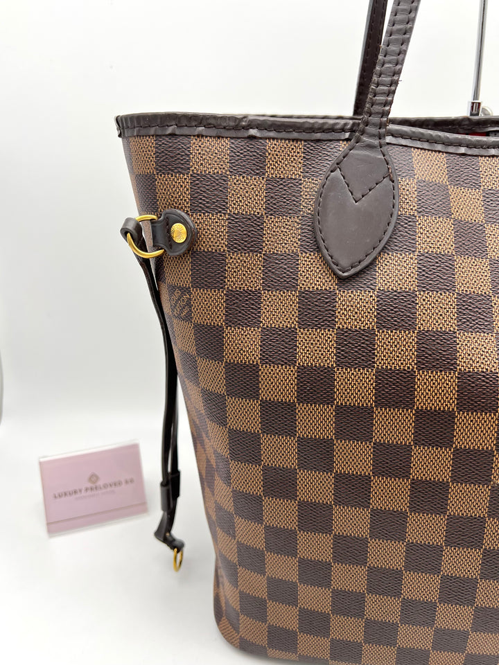 LOUIS VUITTON NEVERFULL MM DAMIER W/ POUCH