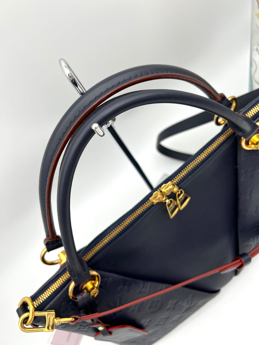 LOUIS VUITTON V TOTE MARINE ROUGE MM EMPRIENTE