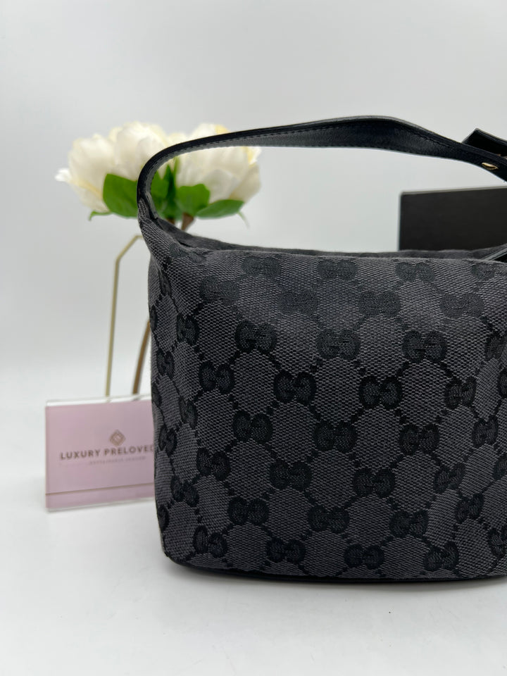 GUCCI GG CANVAS HOBO SMALL BAG