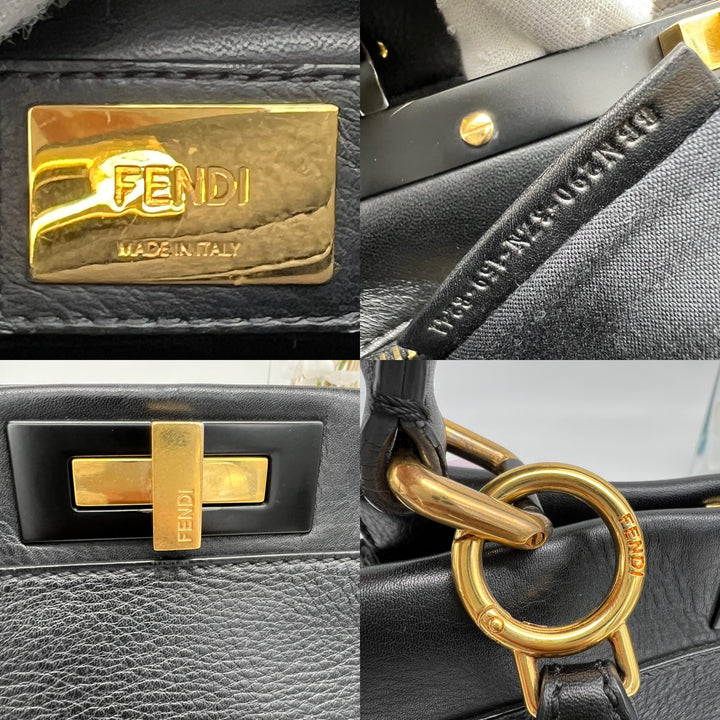 FENDI PEEKABOO SOFT LEATHER BLACK MEDIUM
