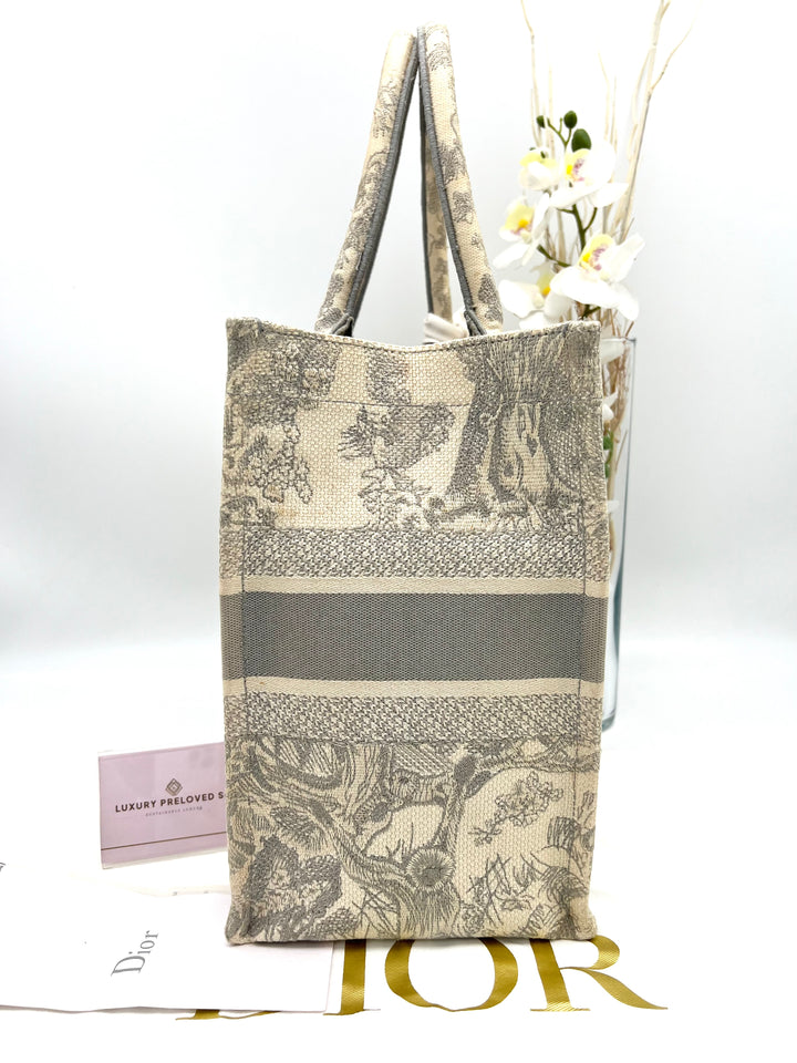 CHRISTIAN DIOR OBLIQUE BOOK TOTE GREY