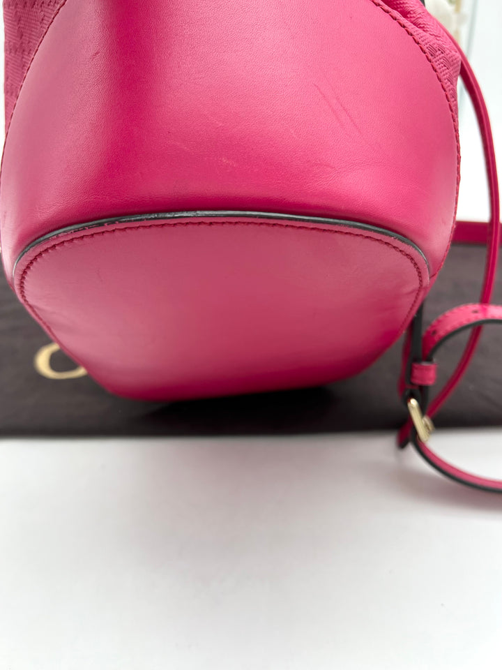 GUCCI GG DRAWSTRING BUCKET BAG