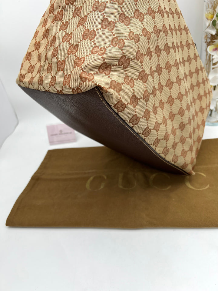 GUCCI OPHIDIA CANVAS TOTE BAG