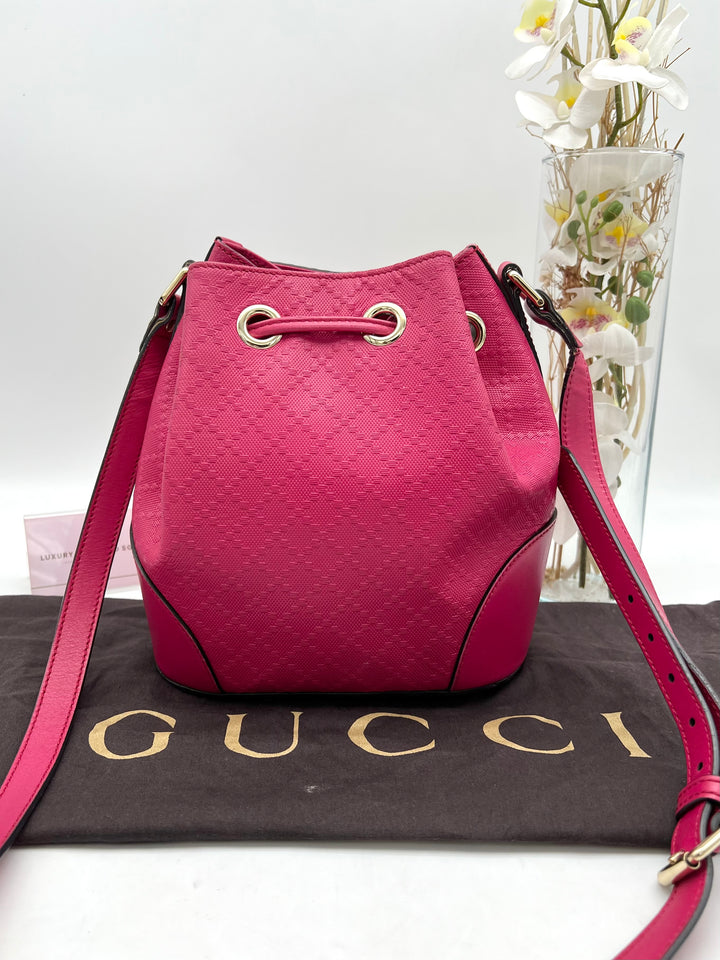GUCCI GG DRAWSTRING BUCKET BAG