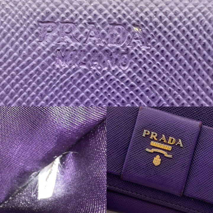 PRADA WALLET RIBBON SAFFIANO LEATHER