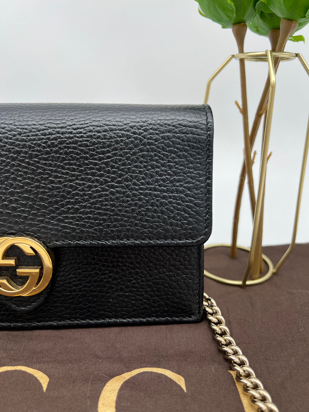 GUCCI CALFSKIN INTERLOCKING WOC