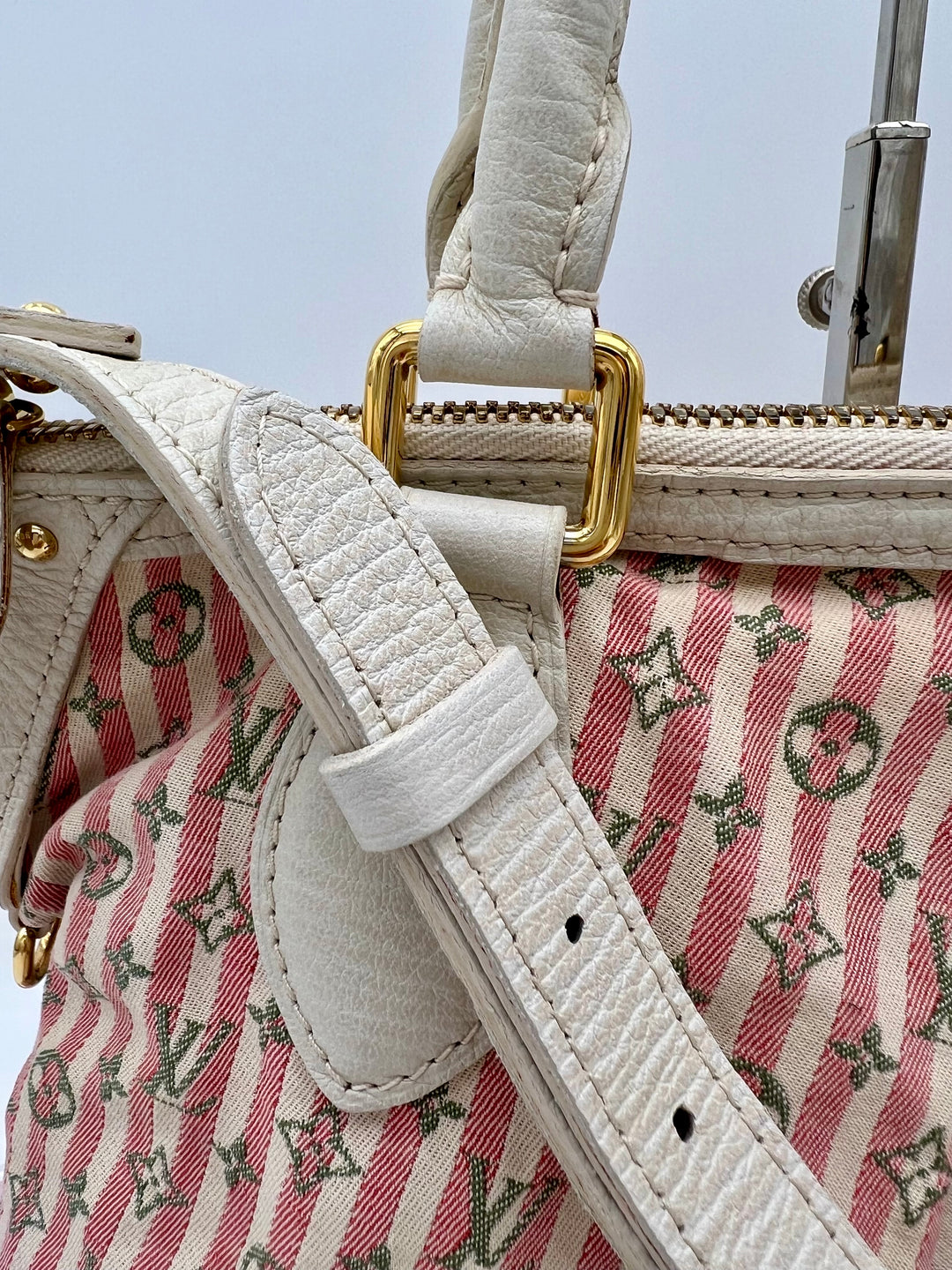 LOUIS VUITTON MINI LIN CROISETTE MARINA PM ROUGE