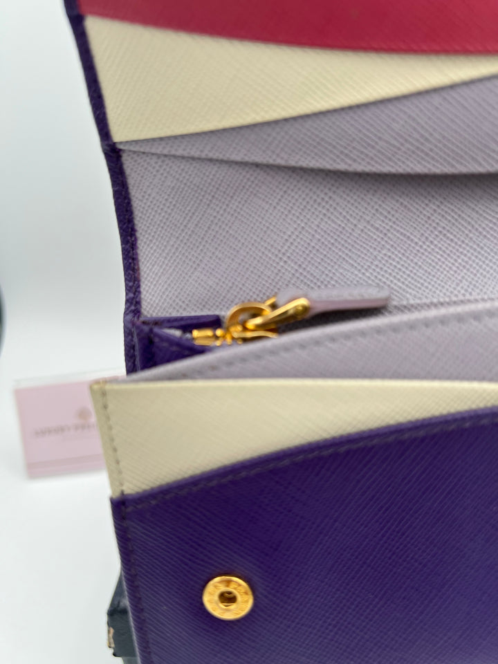 PRADA WALLET 2 TONED SAFFIANO LEATHER
