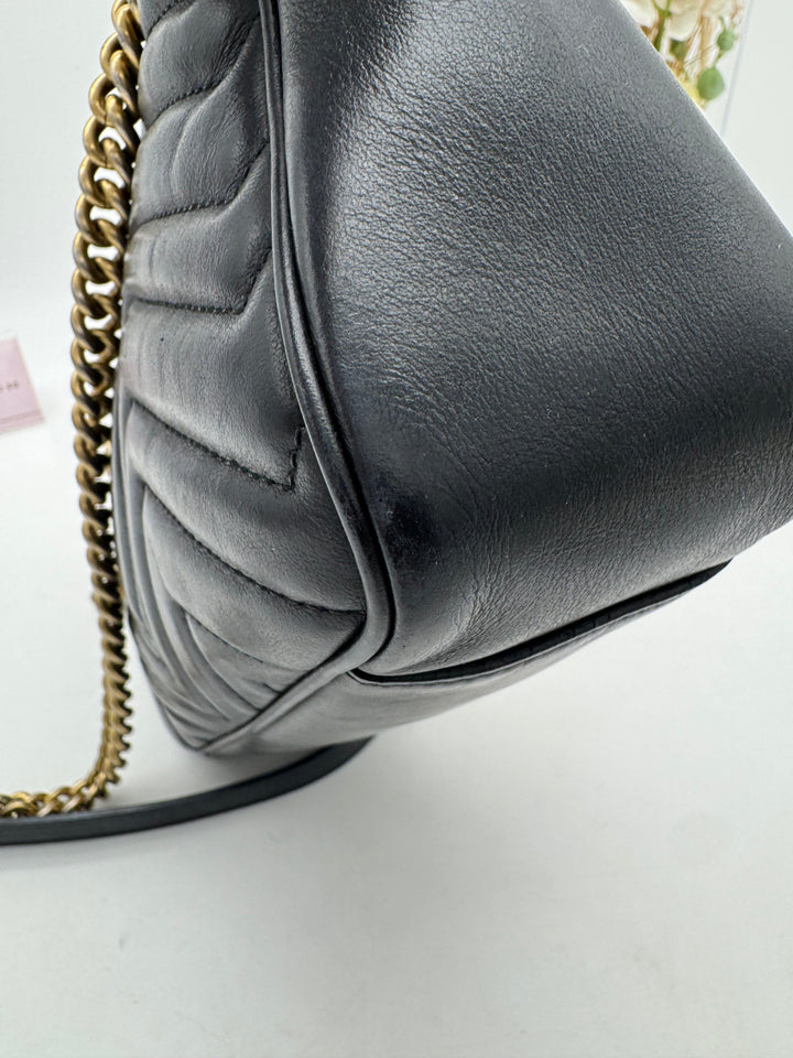 GUCCI MARMONT QUILTED GHW SHOULDER BAG