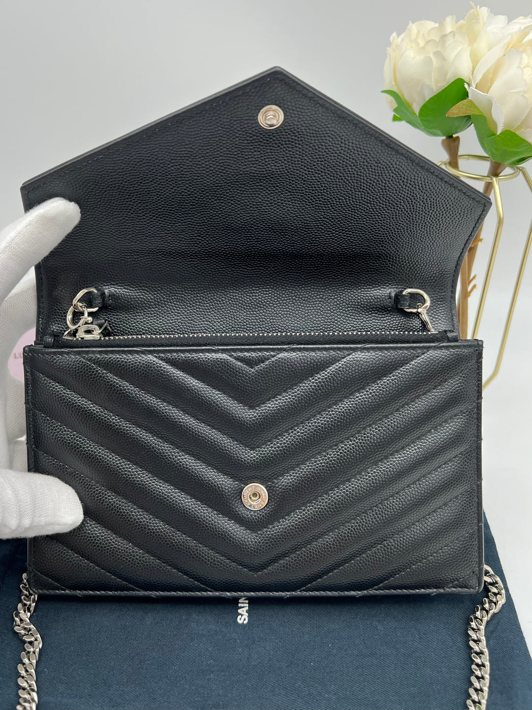 YVES SAINT LAURENT MONOGRAM ENVELOPE