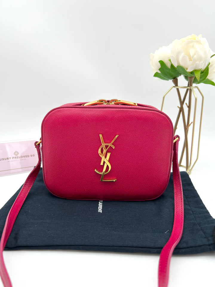 YVES SAINT LAURENT CLASSIC LOU MONOGRAM CAMERA BAG