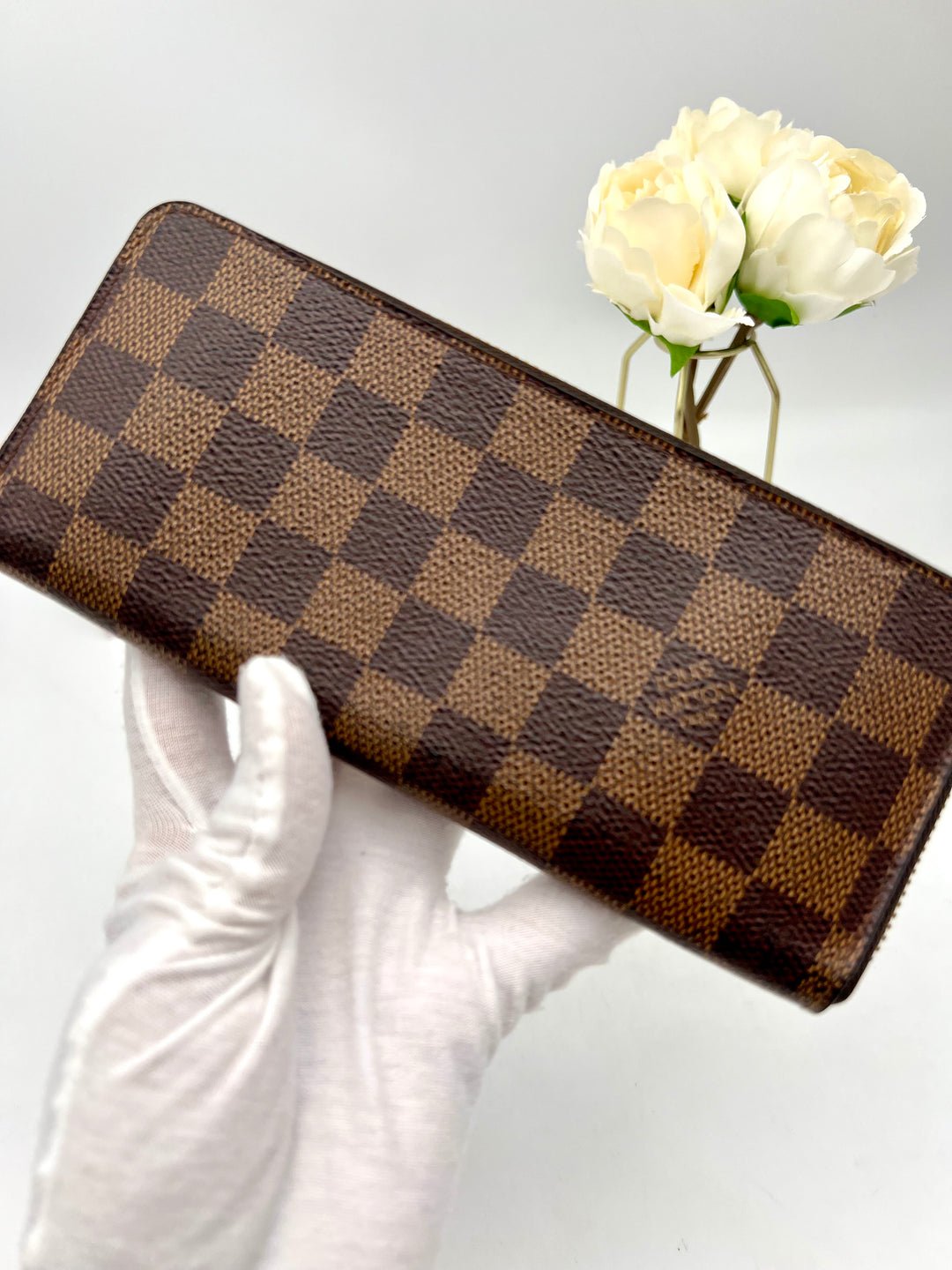 LOUIS VUITTON DAMIER CLEMENCE LONG ZIP WALLET