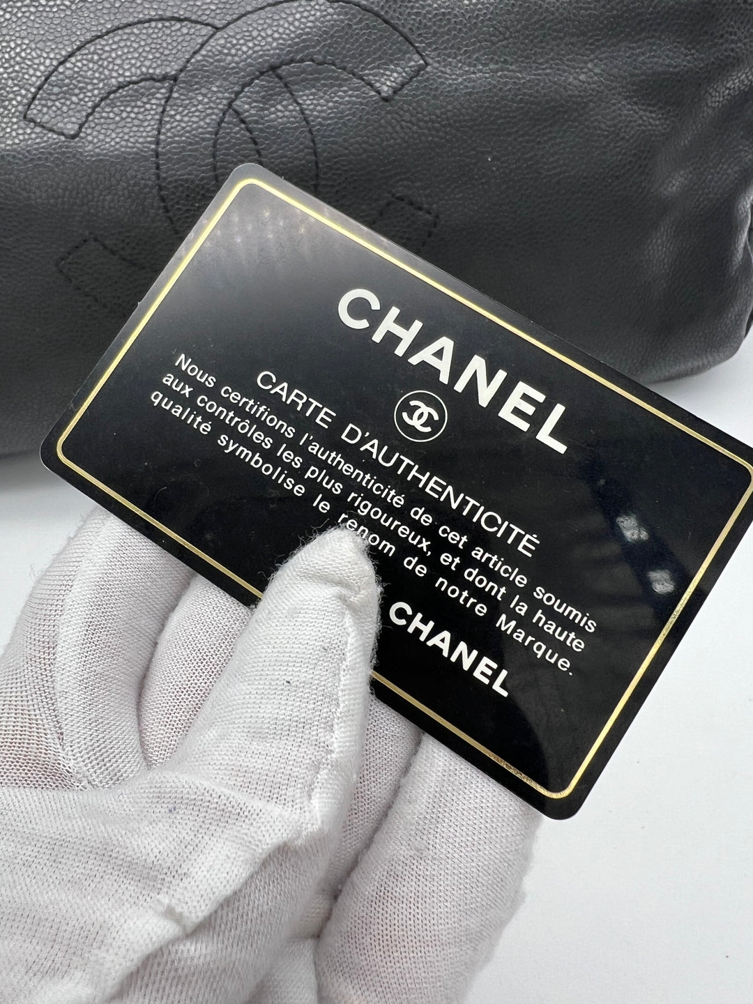 CHANEL CAVIAR BLACK CHAIN NO.13