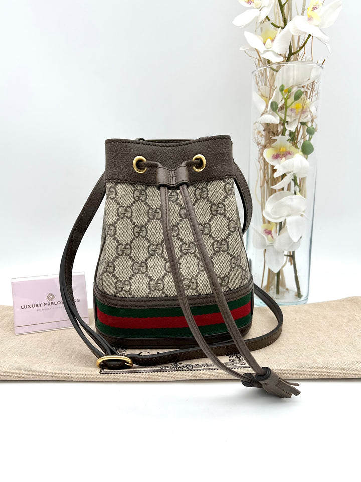 GUCCI OPHIDIA GG BUCKET CROSSBODY