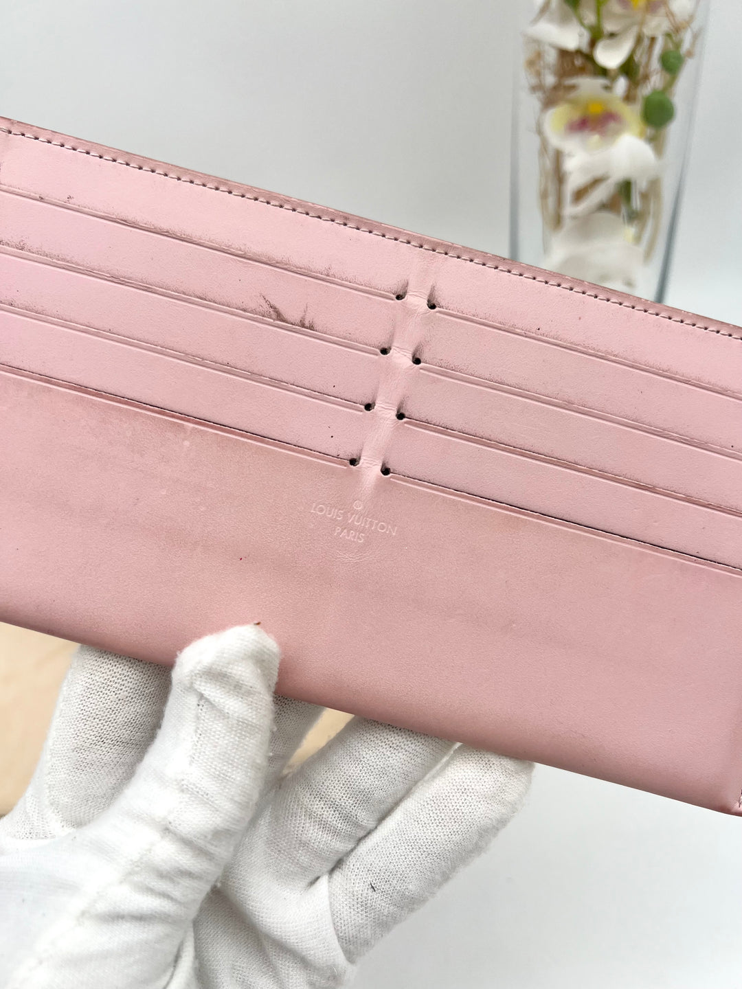 LOUIS VUITTON FELICIE IN PINK PATENT LEATHER