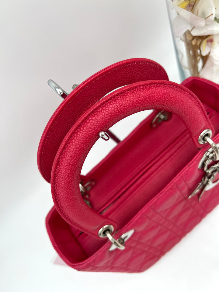 CHRISTIAN DIOR LADY DIOR MEDIUM GRAINED LEATHER