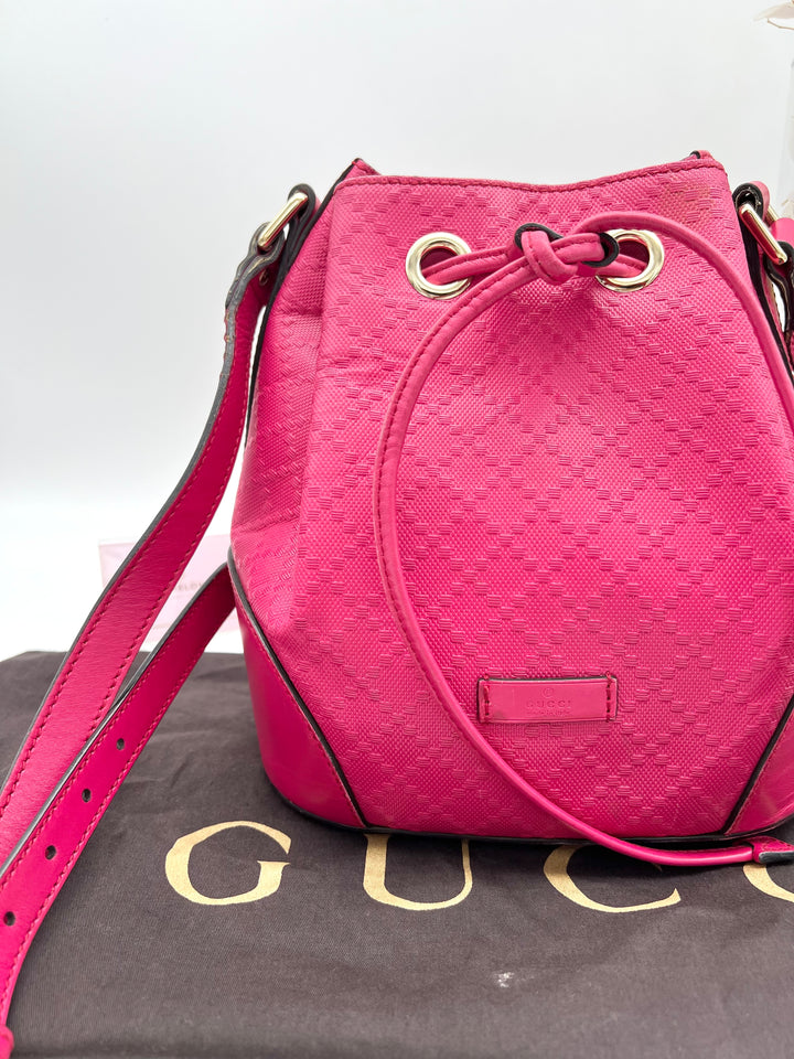 GUCCI GG DRAWSTRING BUCKET BAG