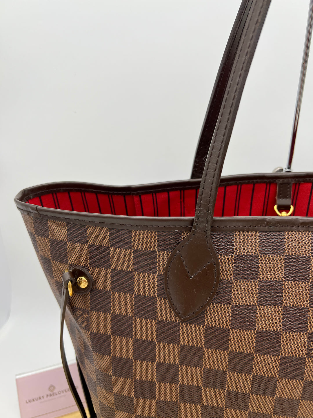 LOUIS VUITTON NEVERFULL MM DAMIER W/ POUCH