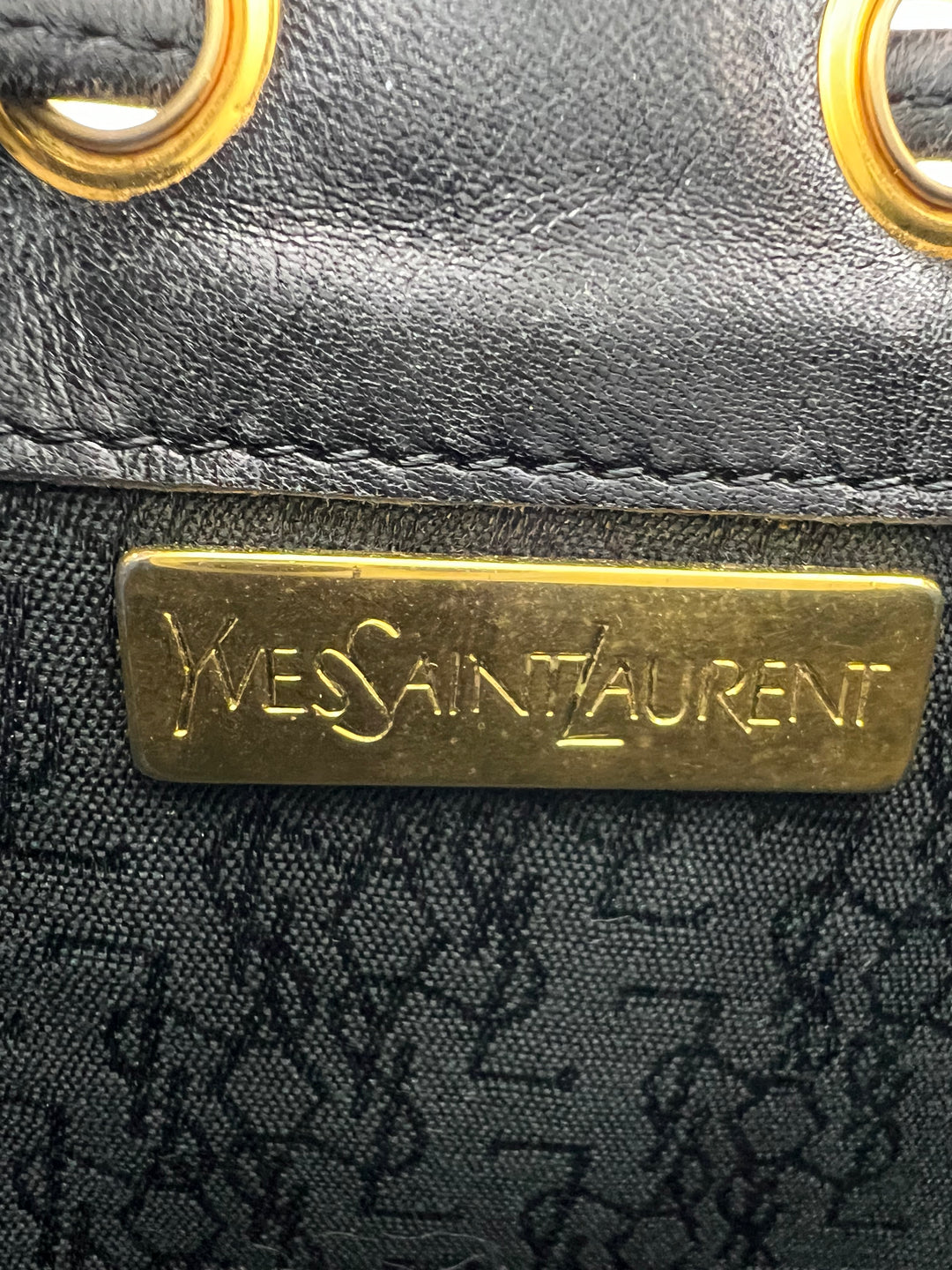 YVES SAINT QUILTED BUCKET SHOULDER BAG