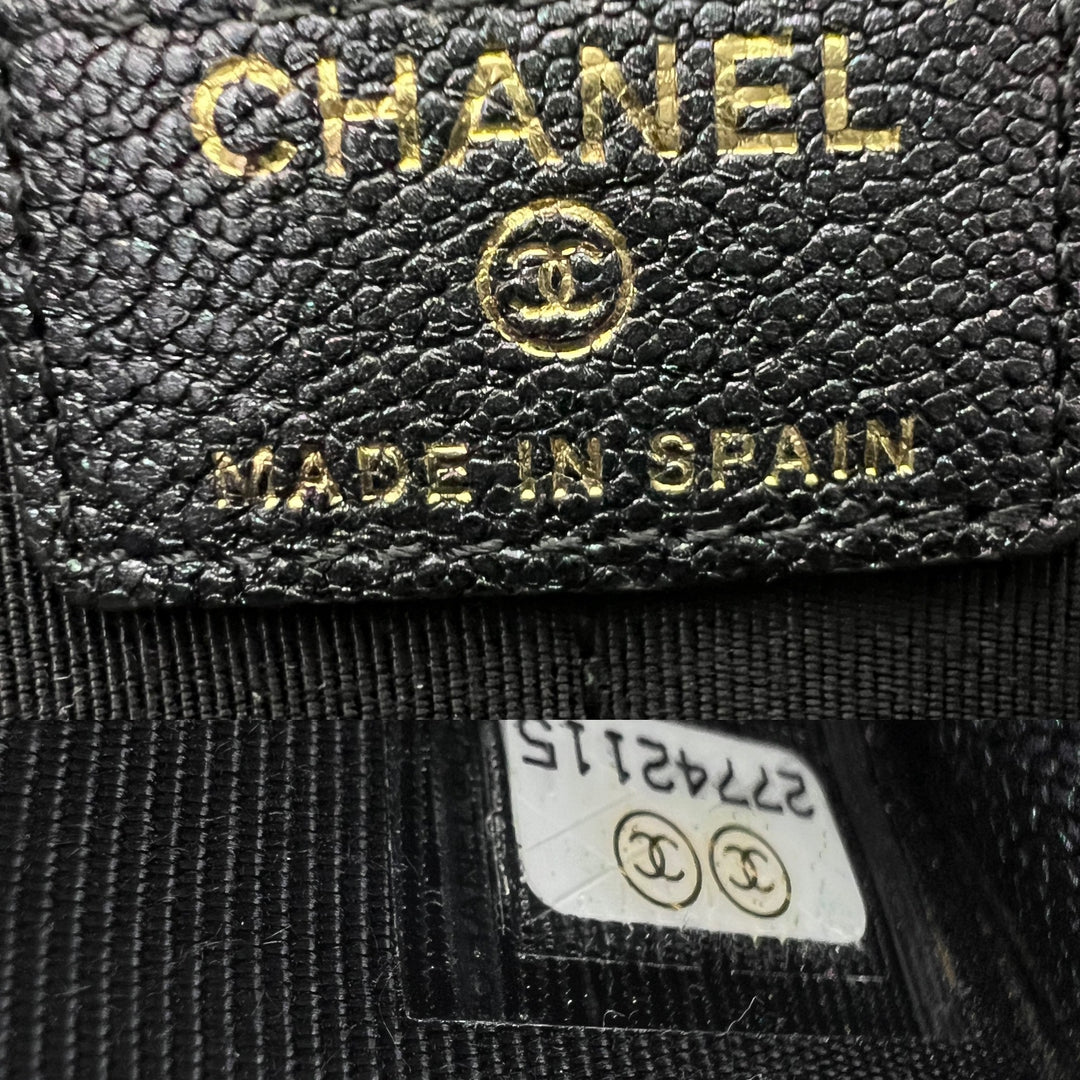 CHANEL CAVIAR CHAIN WRISTLET GHW