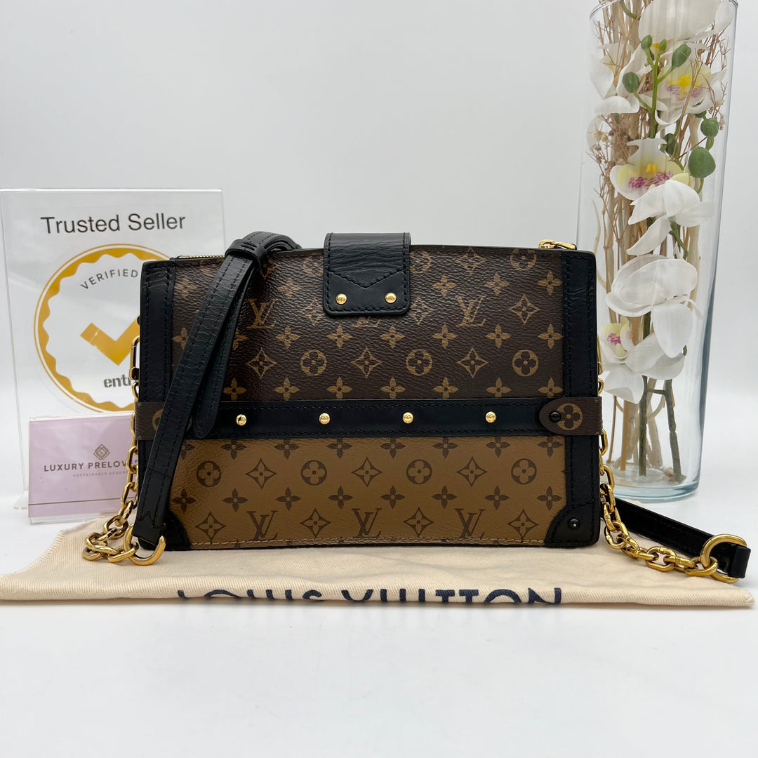 LOUIS VUITTON TRUNK CLUTCH 2 WAY BAG ( MICROCHIPPED )