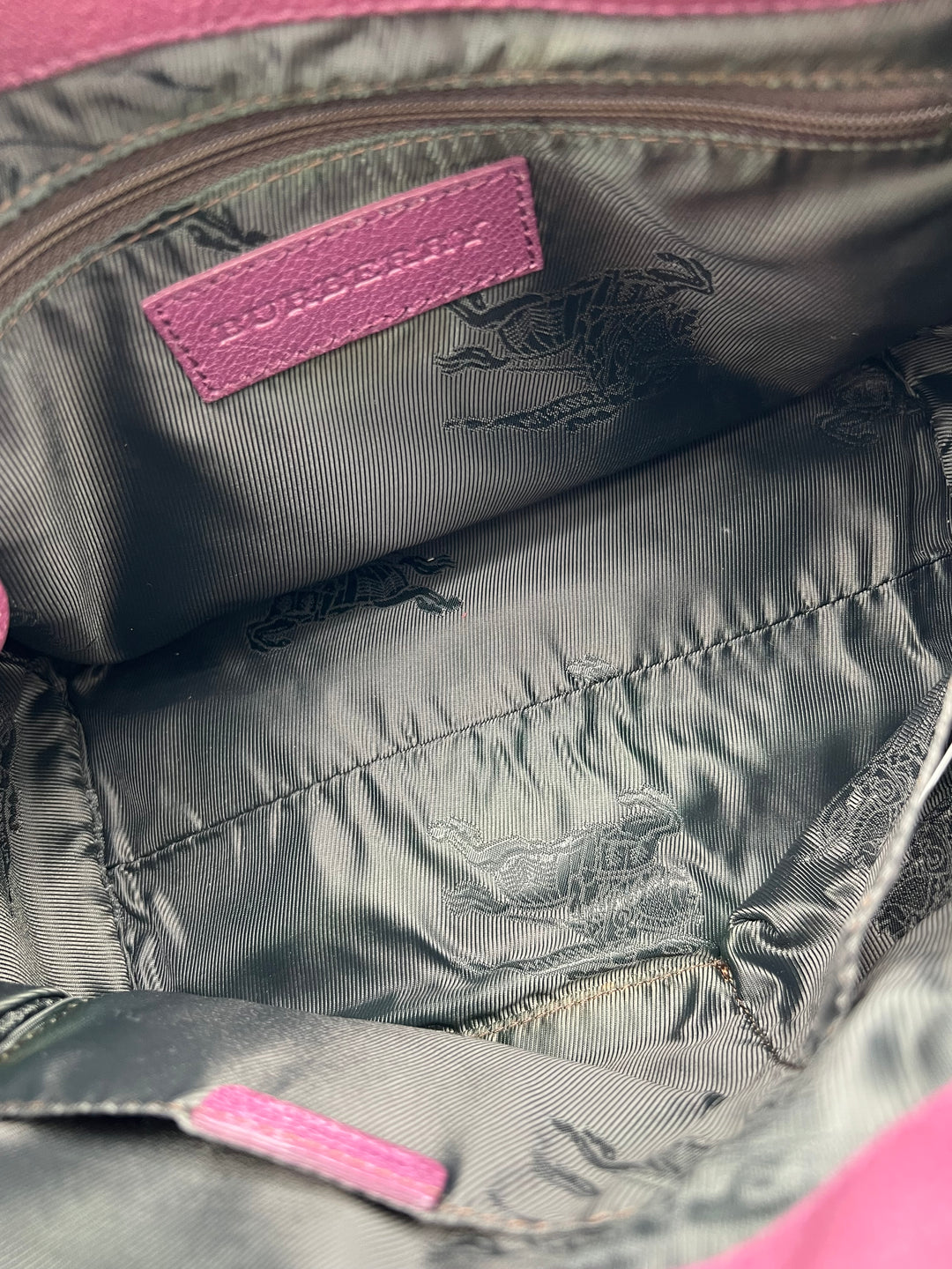 BURBERRY LONDON PURPLE GRAINED SMALL SHOULDER BAG