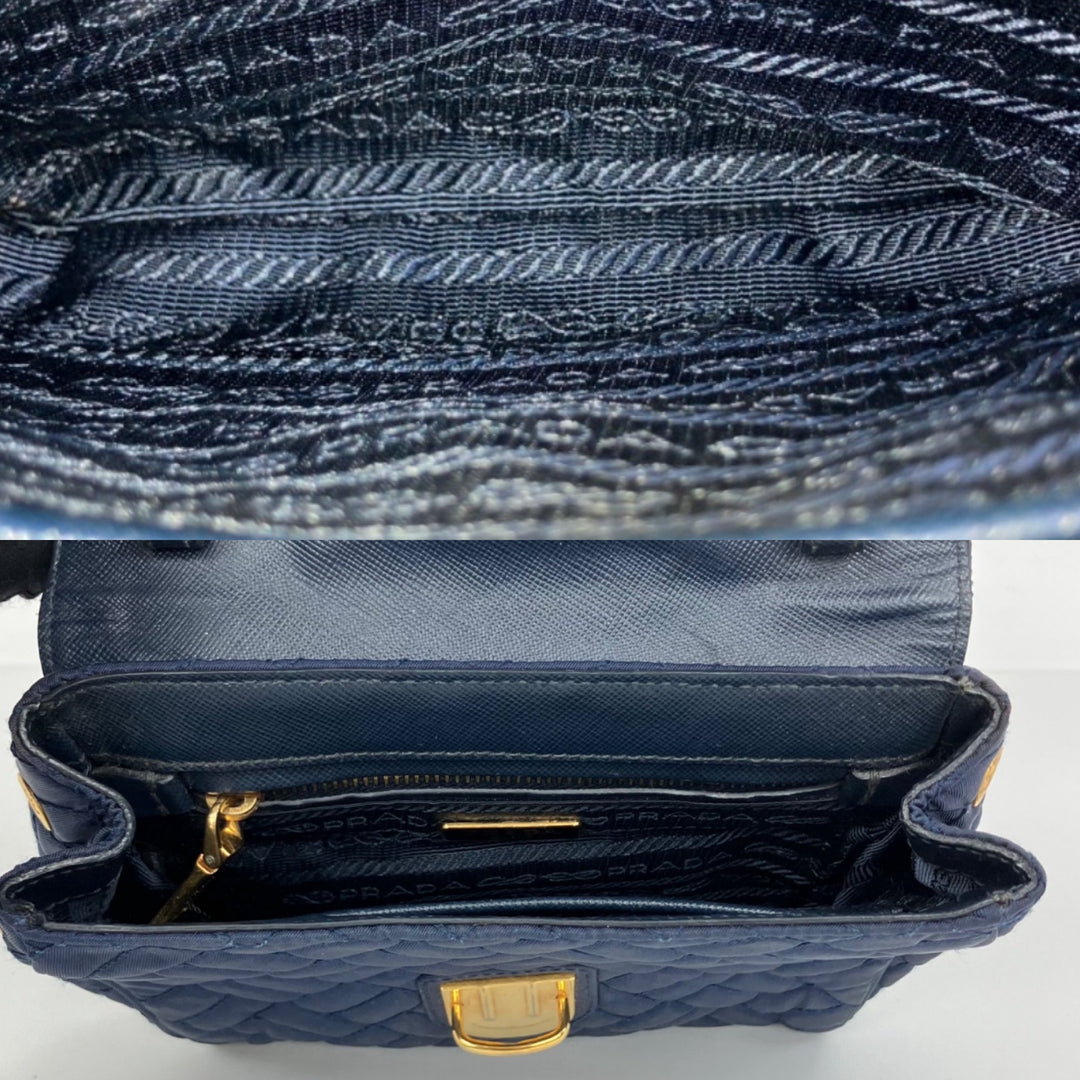 PRADA QUILTED CHAIN NYLON SHOULDER BAG