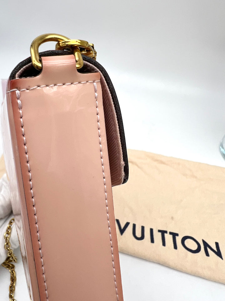 LOUIS VUITTON FELICIE IN PINK PATENT LEATHER