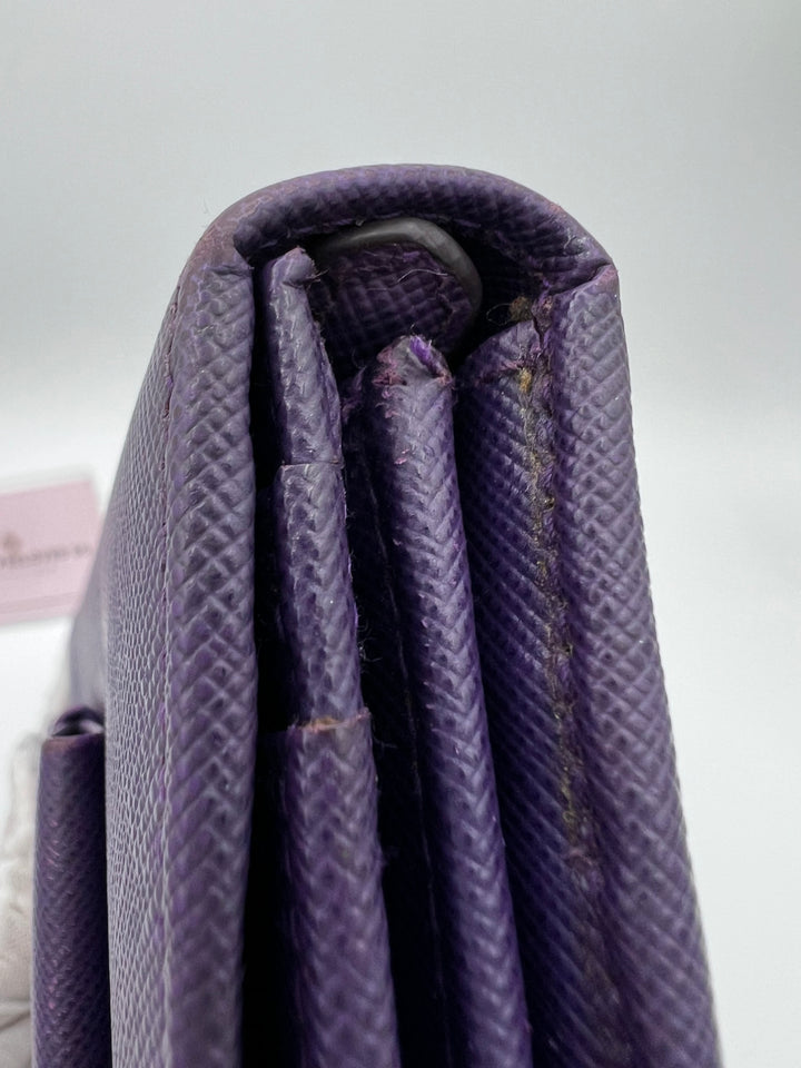 PRADA WALLET RIBBON SAFFIANO LEATHER