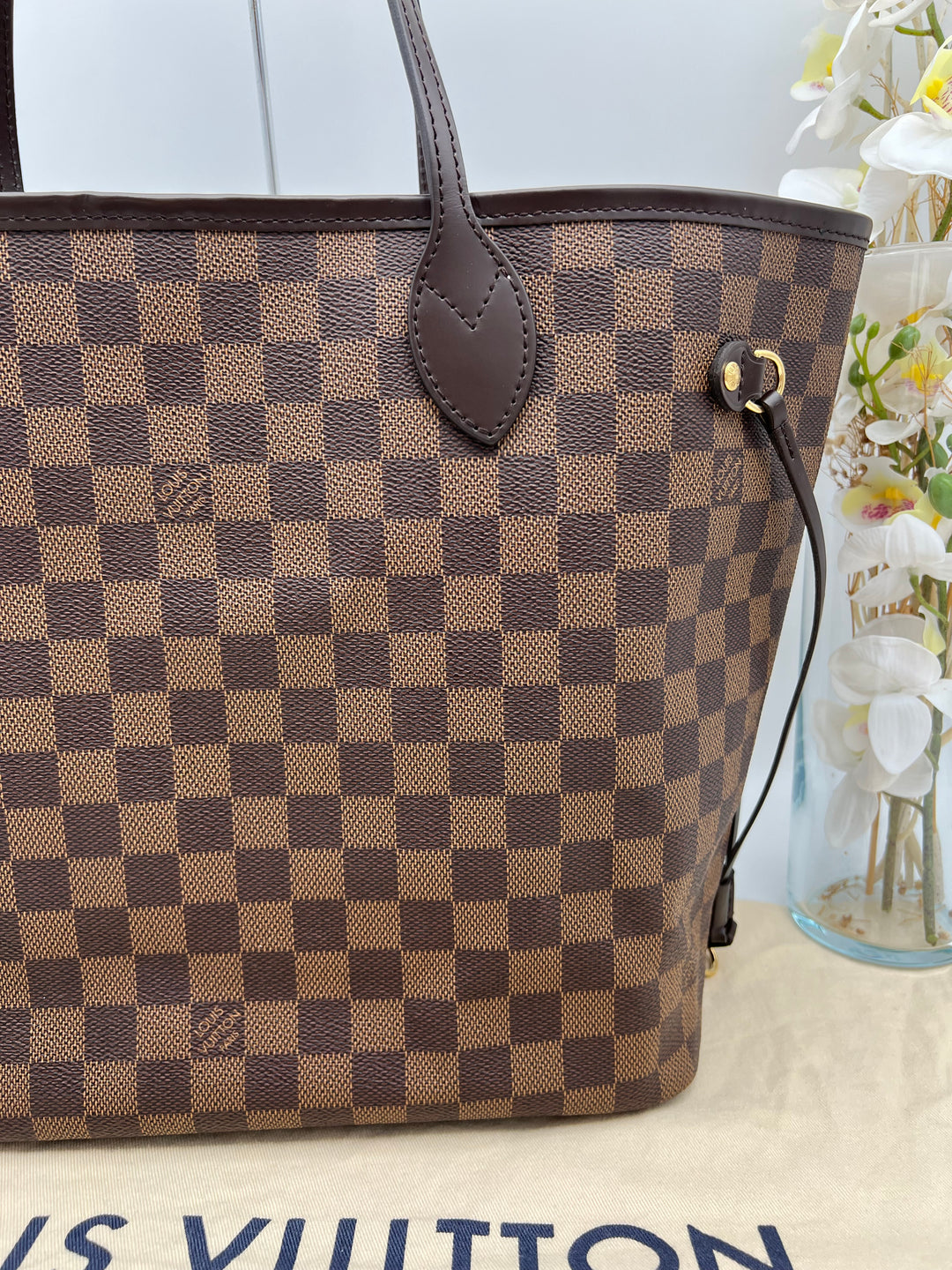 LOUIS VUITTON NEVERFULL MM DAMIER W/ POUCH (RFID)