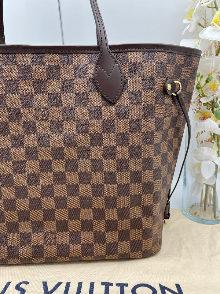 LOUIS VUITTON NEVERFULL MM DAMIER W/ POUCH (RFID)