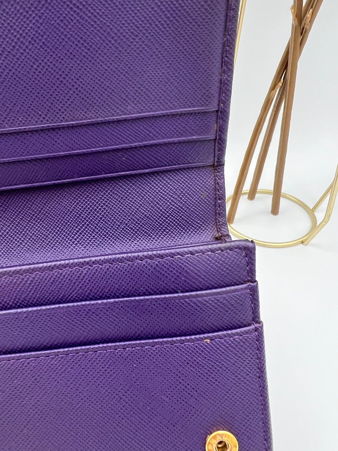 PRADA WALLET RIBBON SAFFIANO LEATHER
