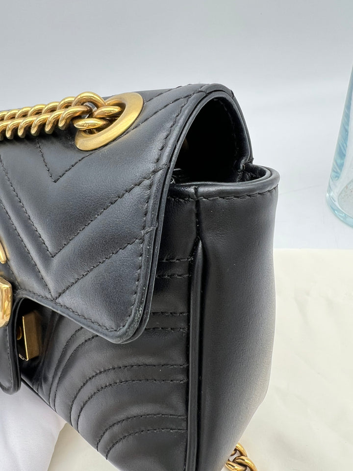 GUCCI MARMONT QUILTED GHW SHOULDER BAG MINI