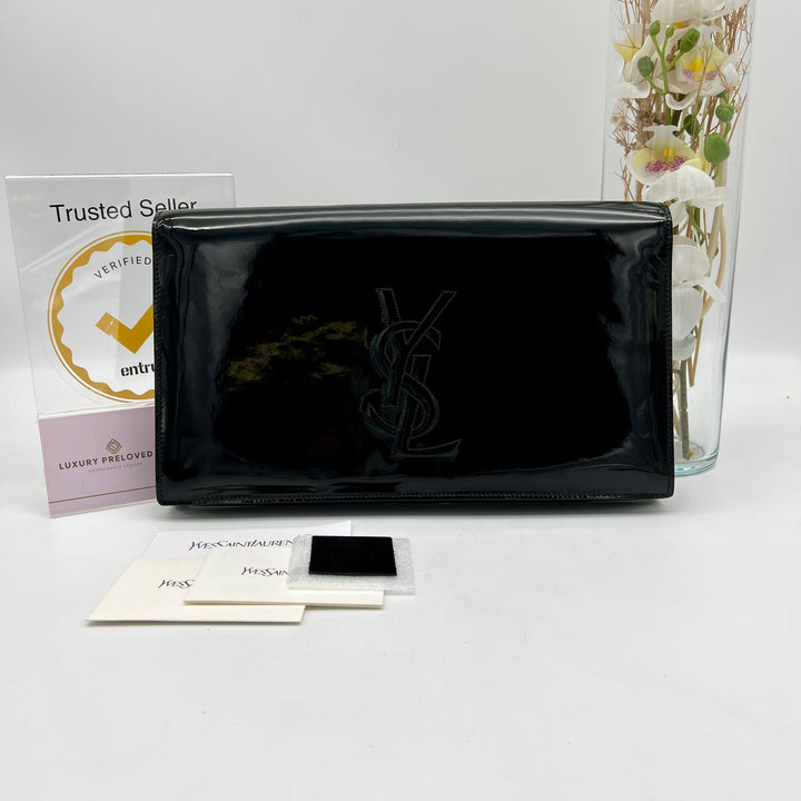 YVES SAINT LAURENT PATENT CLUTCH