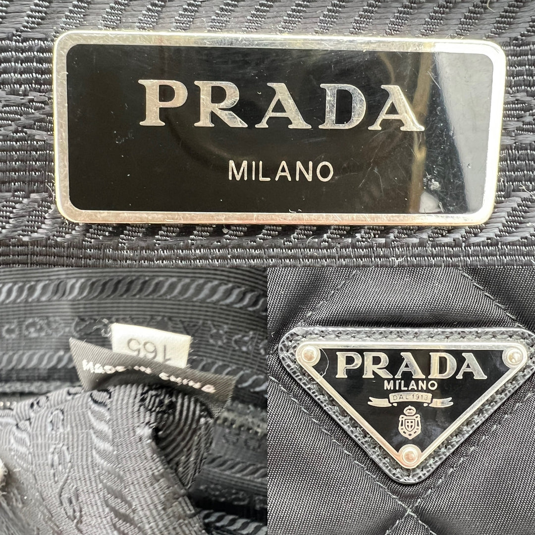 PRADA QUILTED TESSUTO CHAIN SHOULDER BAG