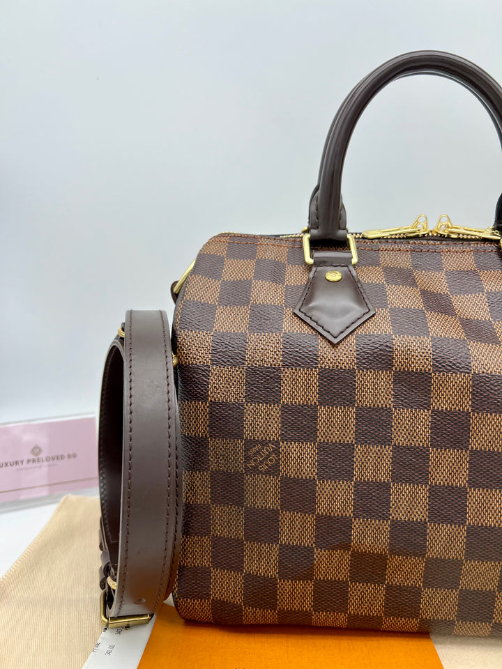 LOUIS VUITTON BANDOULIERE 25 DAMIER EBENE
