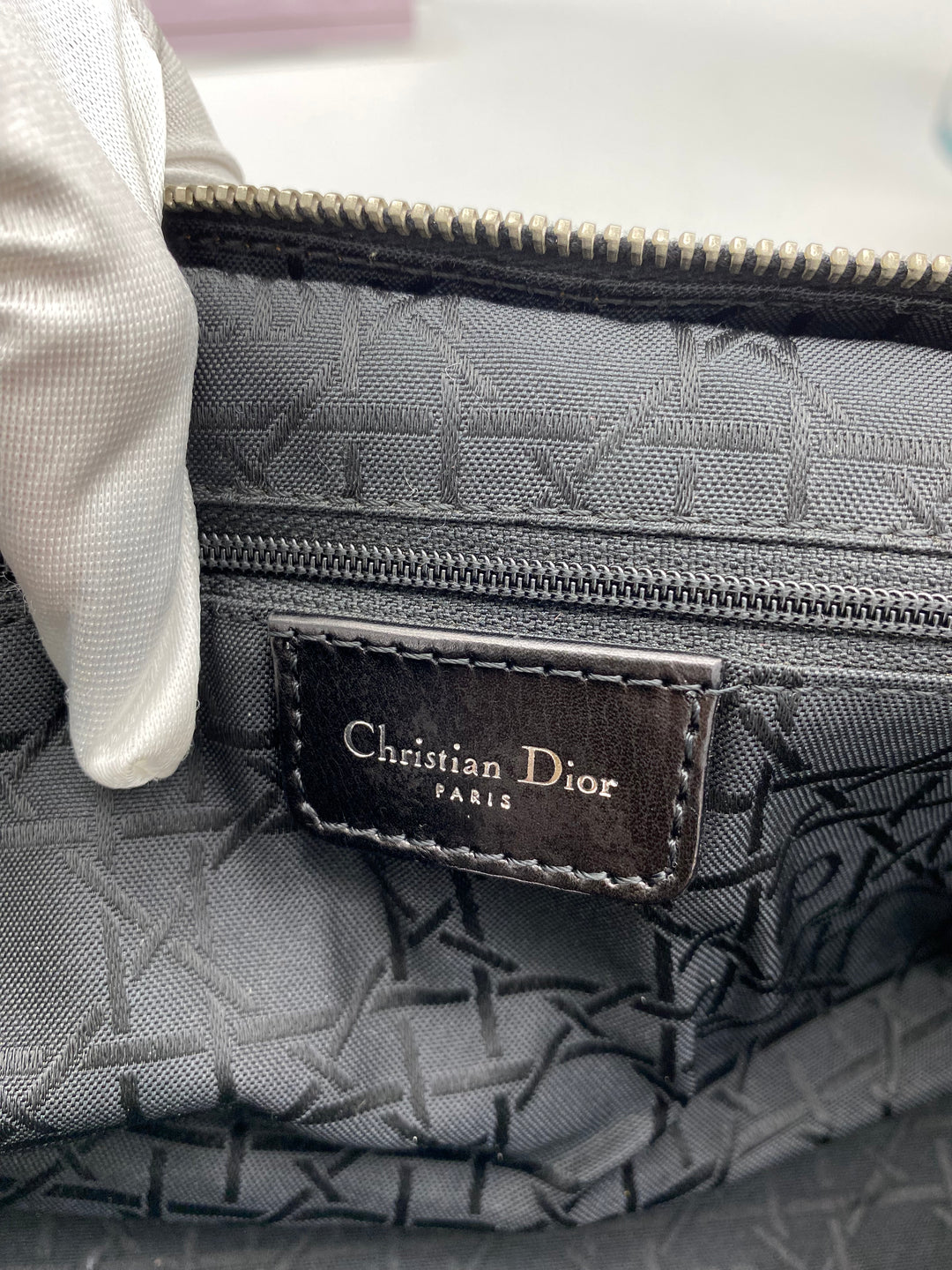 CHRISTIAN DIOR EAST WEST LADY DIOR CANVAS