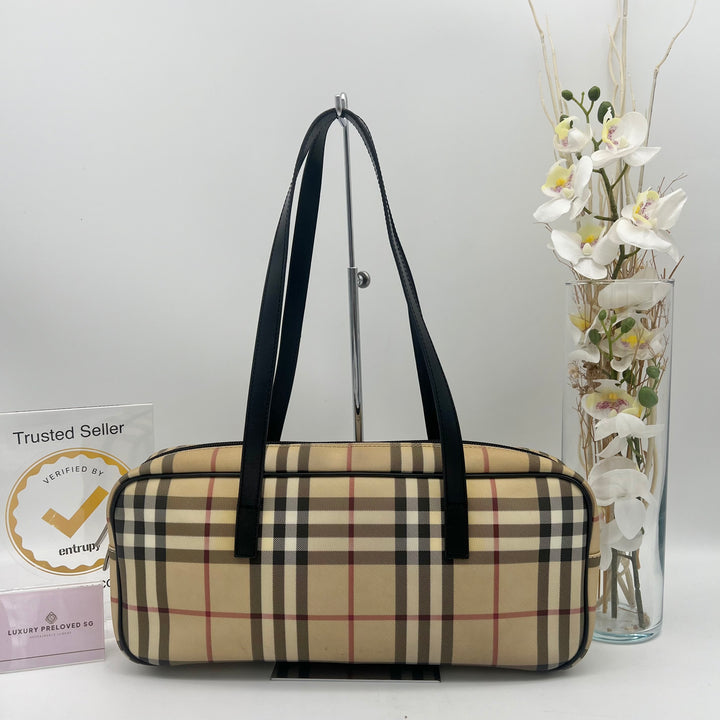 BURBERRY LONDON NOVA PVC SHOULDER BAG