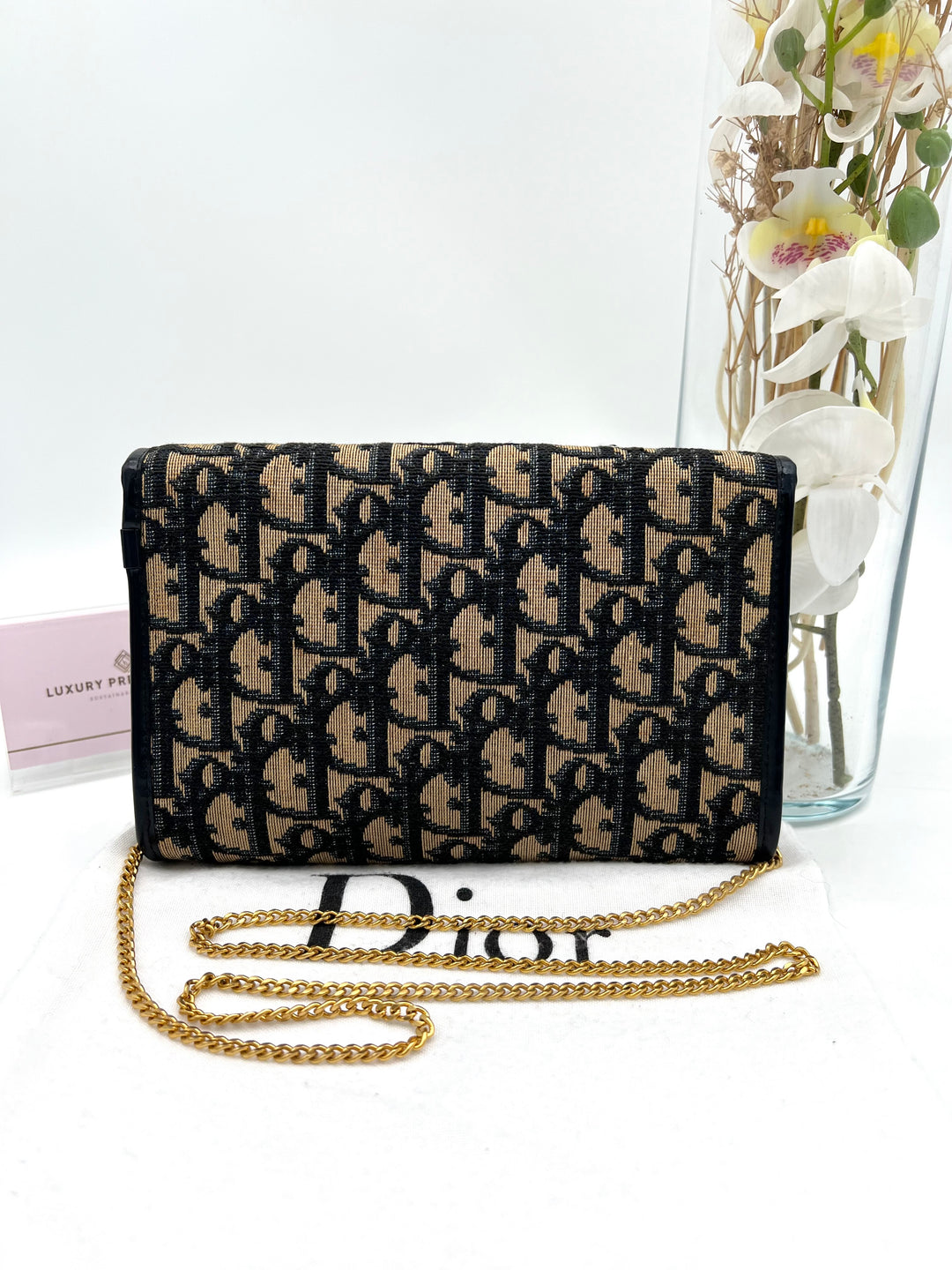 CHRISTIAN DIOR VINTAGE SHOULDER CHAIN BAG