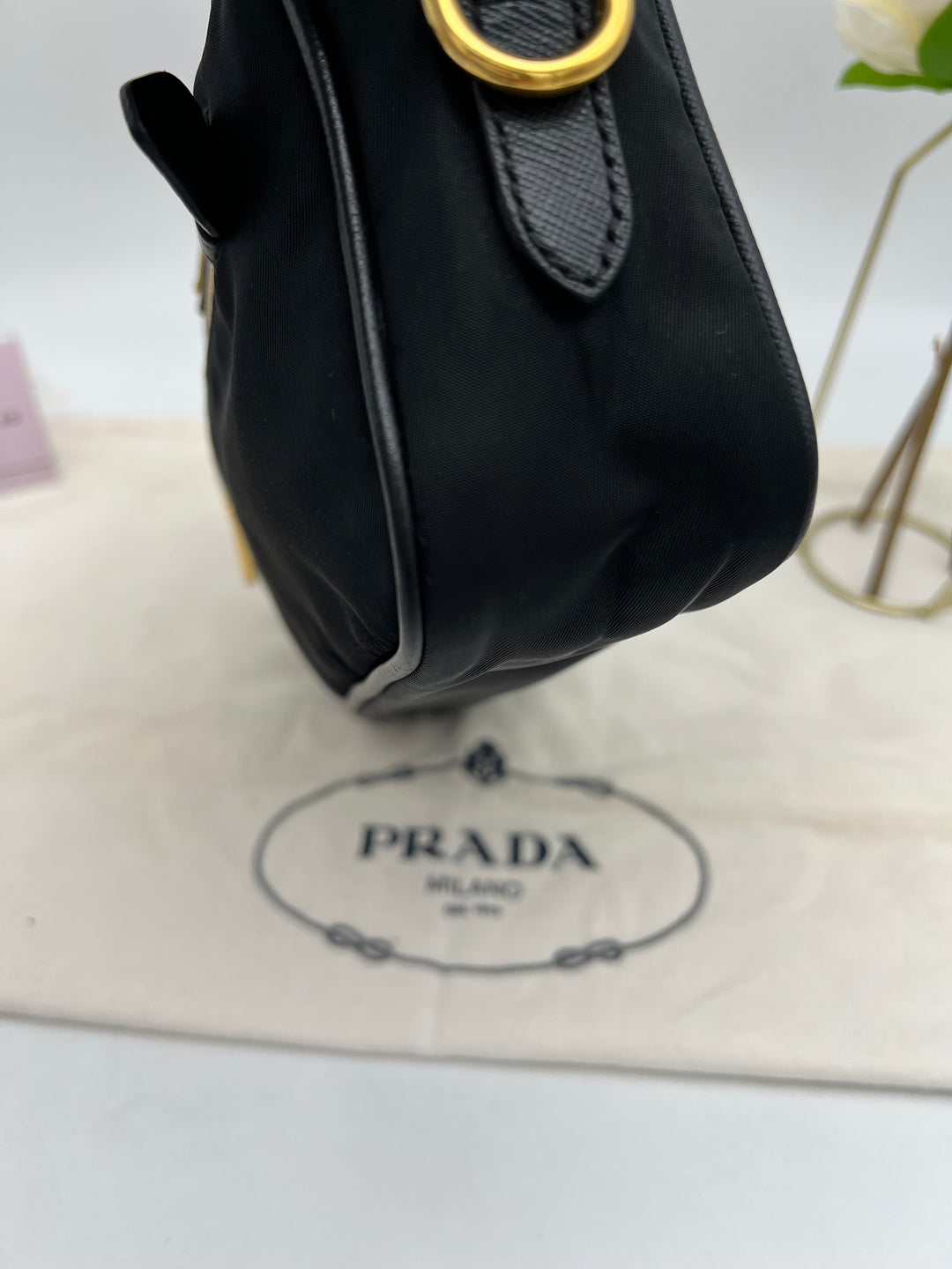 PRADA NYLON AND SAFFIANO CAMERA BAG